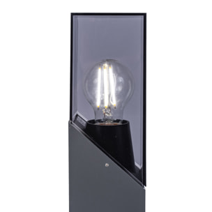 FORLIGHT Baliza Exterior IP54 LED 15W Gris Urbano E27 para Jardín, Camino, Entrada