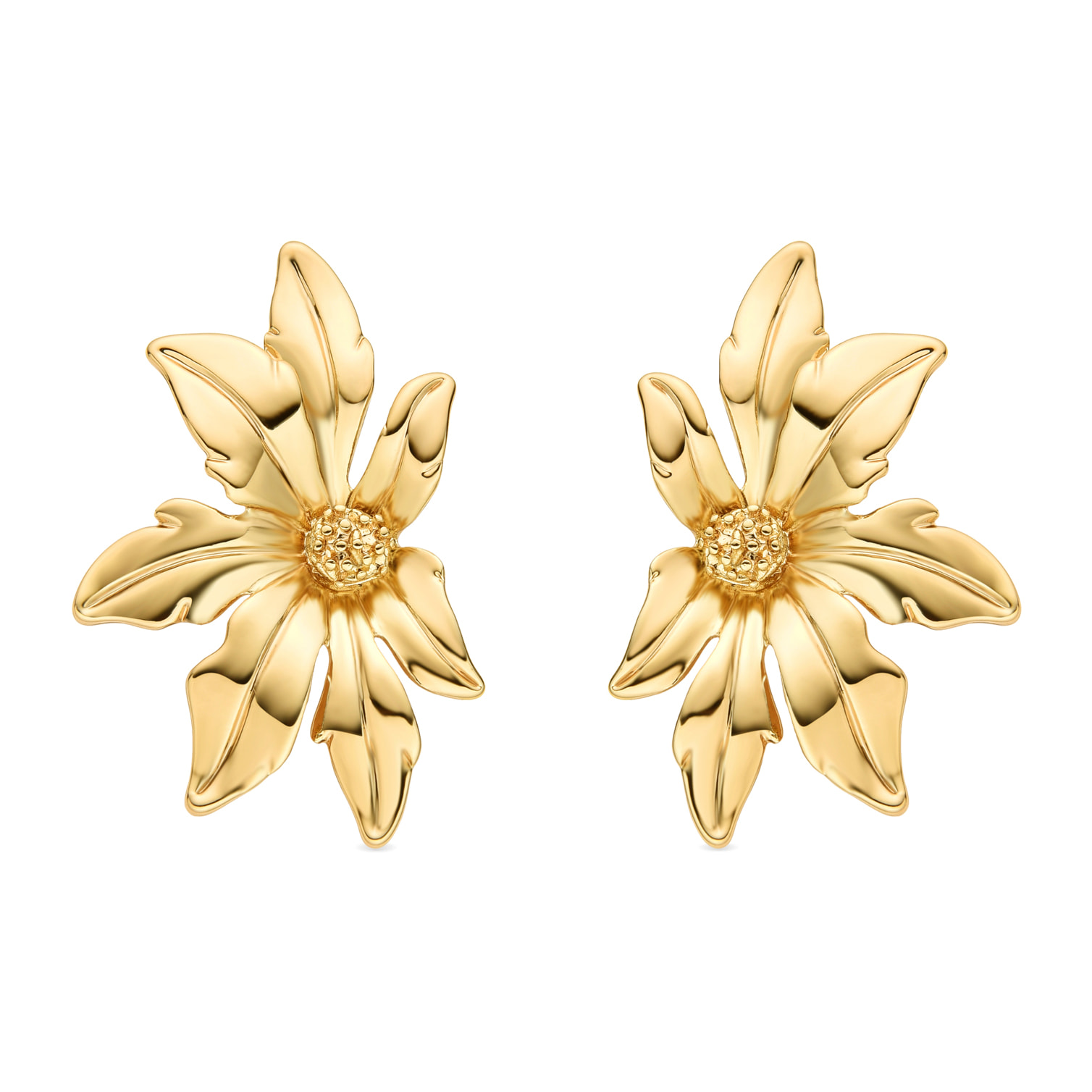 Pendientes acabados en oro amarillo de 18K