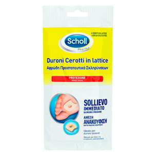 Scholl Cerotti in Lattice per Duroni - Confezione con 4 Cerotti in Lattice