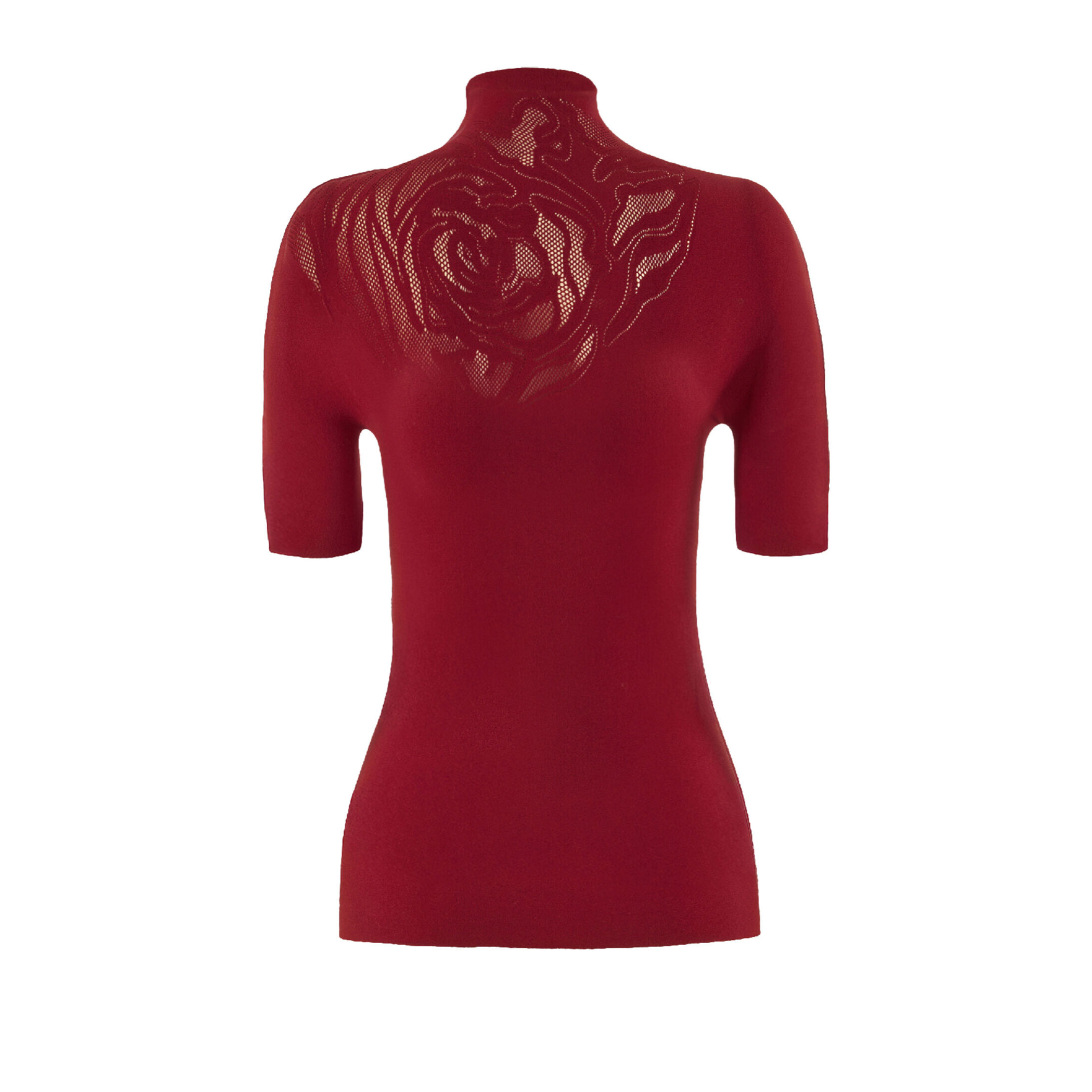 Top a maniche corte Rose Net Top Short Sleeves