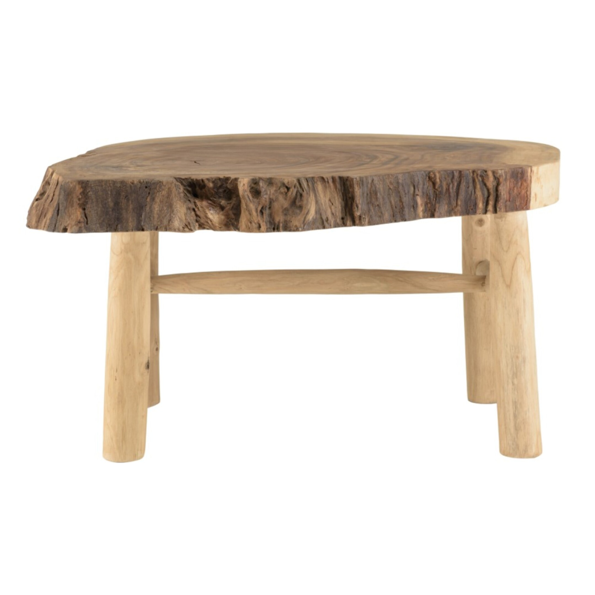 WILL - Table basse forme naturelle en branches de teck