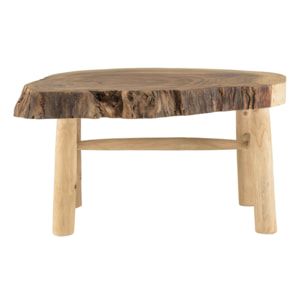 WILL - Table basse forme naturelle en branches de teck
