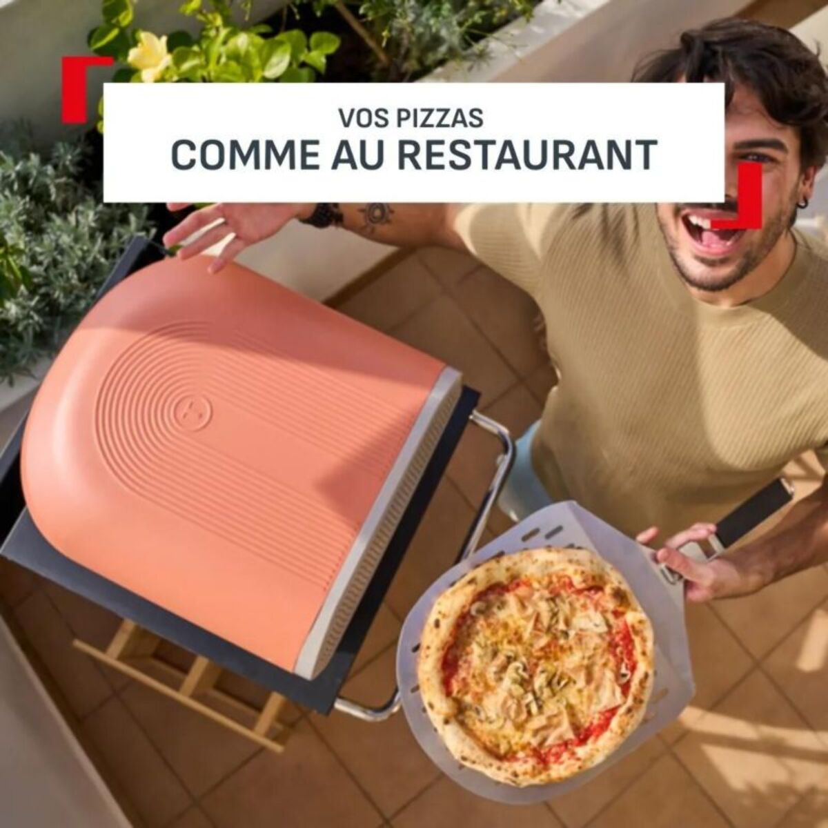 Four à pizza électrique TEFAL Pronto JM600TE0 pizza 30 cm préchauffage 15 min, jusqu'à 400°C