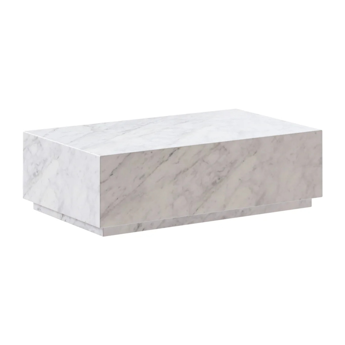 Table basse rectangulaire en marbre blanc - Izaé
