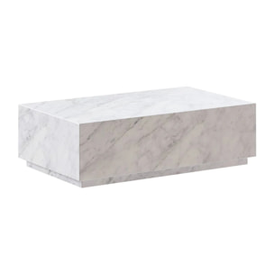Table basse rectangulaire en marbre blanc - Izaé