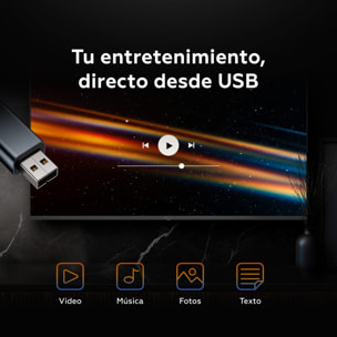 Televisor 24 Pulgadas HD No Smart TV, USB Grabador reproductor, Sintonizador digital DVB-T2/C/S2 - TD Systems M24K21H