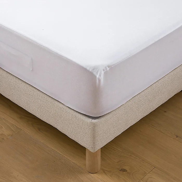 Lot De 2 Protege Matelas 100% Polyester 75gsm imperméable Blanc