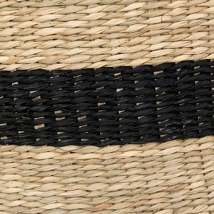 Set de 2 paniers "Jada" en jonc de mer & métal D29,5/35cm