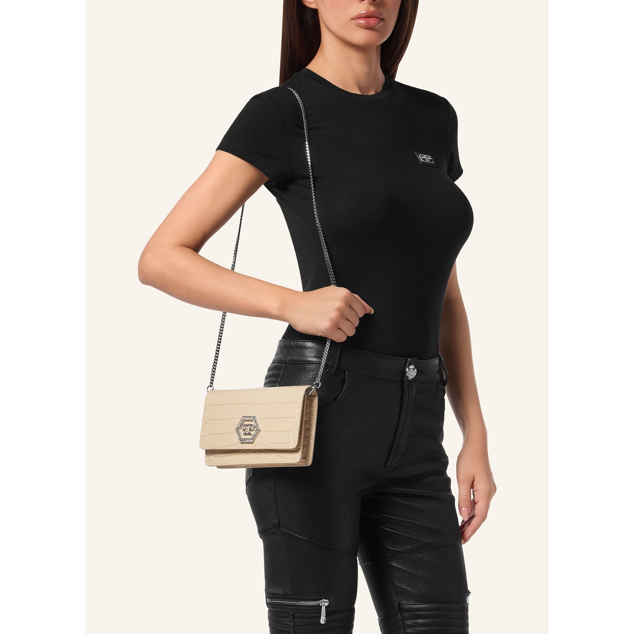 PHILIPP PLEIN Flap Bag HEXAGON