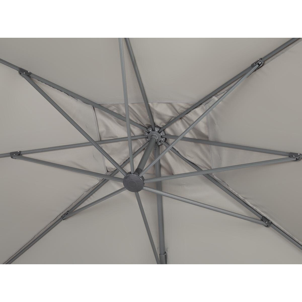 Parasol de jardin déporté en aluminium "Sun 4" - 3 x 4 m - Gris