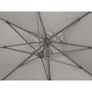 Parasol de jardin déporté en aluminium "Sun 4" - 3 x 4 m - Gris