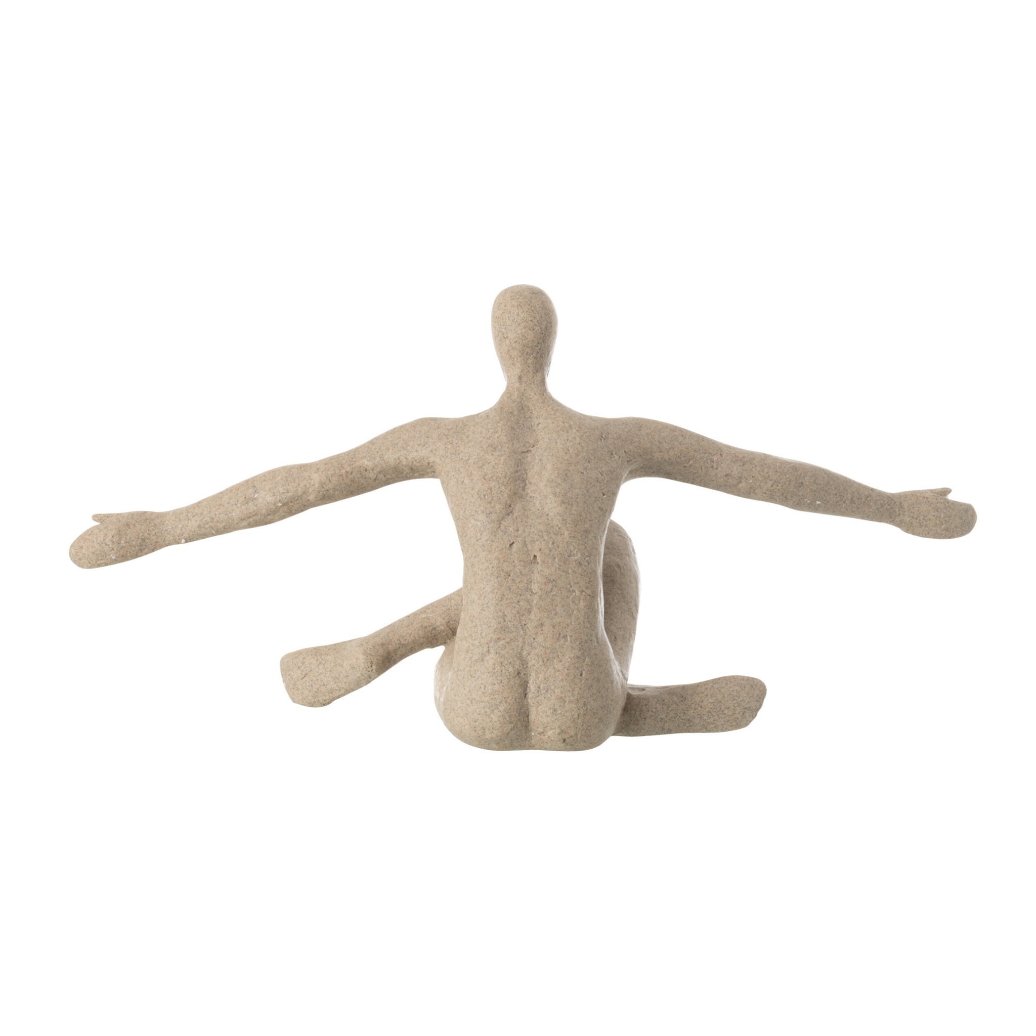 J-Line décoration Figurine Bras Ouverts - polyrésine - beige