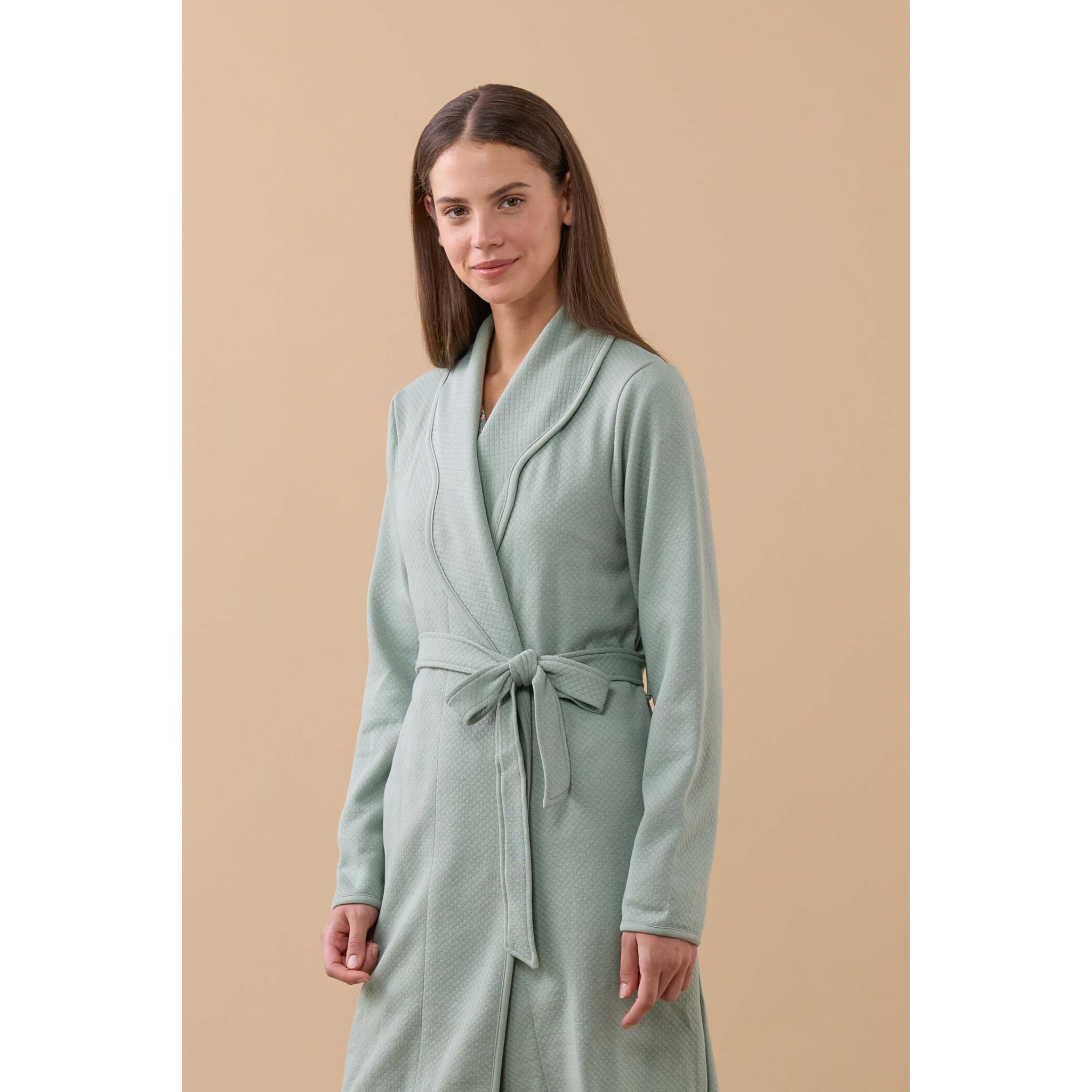 VESTAGLIA DONNA MATELASSE' VERDE Noidinotte