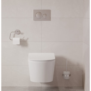 ViConnect Pro S Pack WC Bâti Villeroy & Boch + WC Swiss Aqua Technologies Brevis et fixations invisibles (VCNBREVIS1AM)
