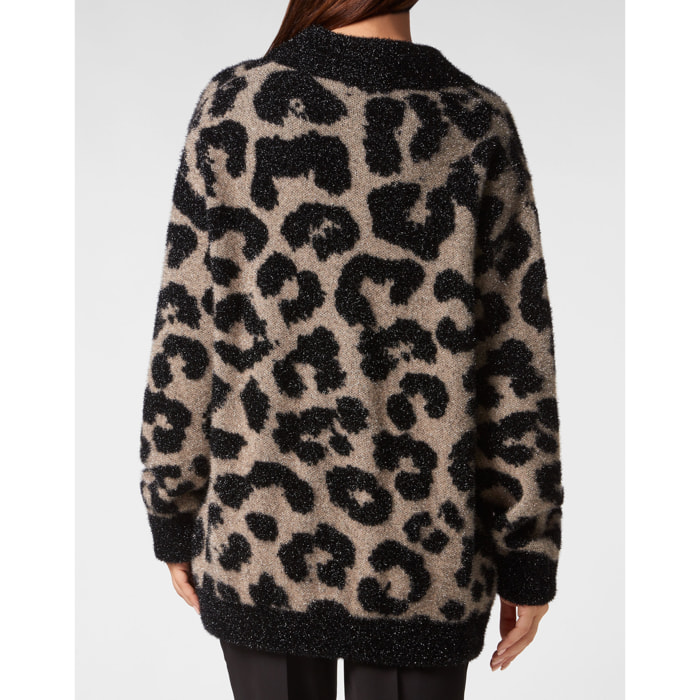 PHILIPP PLEIN Cárdigan LEOPARD
