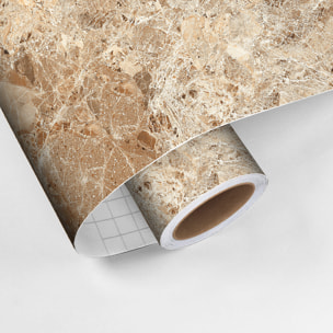 Revêtement sticker sol - MARBRE DE ANCÔNE - Rouleau adhésif Protection Anti-dérapant