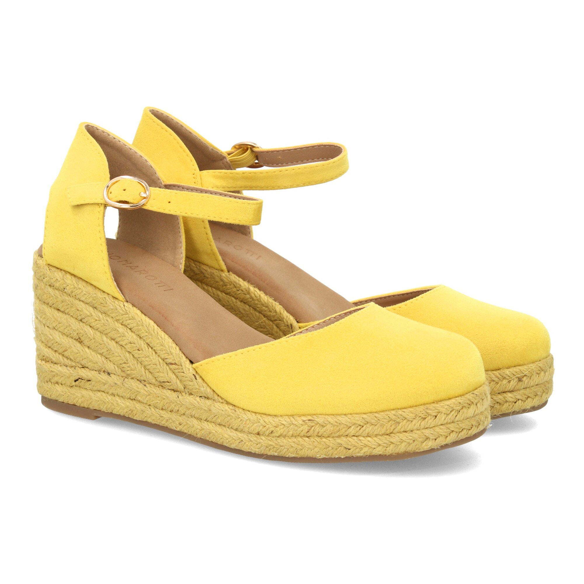 Sandalia de cuña de yute para mujer, comodas y elegantes diseño moderno con el yute en el mismo tono