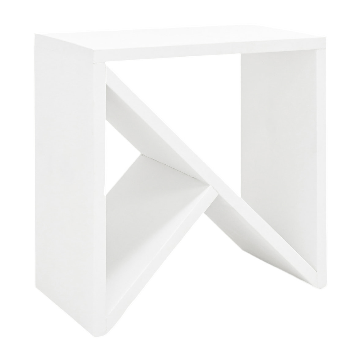 Table de chevet ou table d'appoint en bois massif ton blanc en différentes tailles