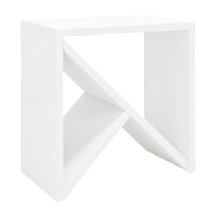 Table de chevet ou table d'appoint en bois massif ton blanc en différentes tailles