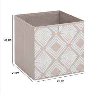 Boîte de rangement "Mix  n  Modul" motif bohema 31x31cm