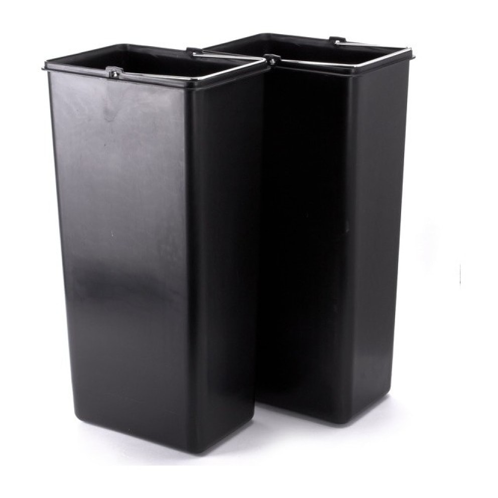 Poubelle à  pédale Tri Sélectif Inox 2x20L Brossé MSV