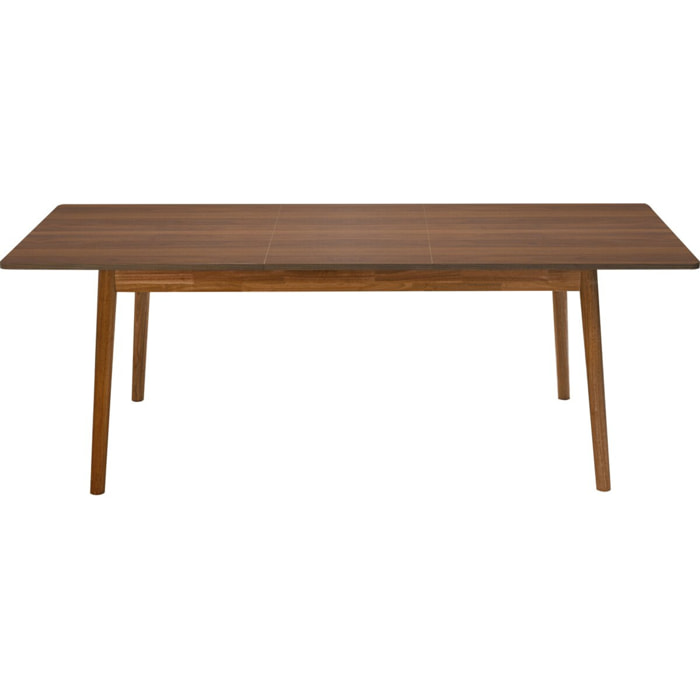Table repas extensible en bois 160/210 cm "Prisma" - 8 places - Marron