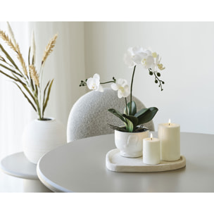 Vassoio organico in cemento beige 35x30x2,5 cm — Vikasa Home