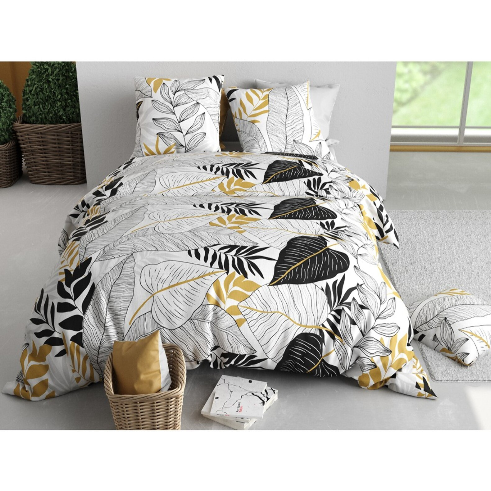 Parure housse de couette imprimée + 2 taies Moana