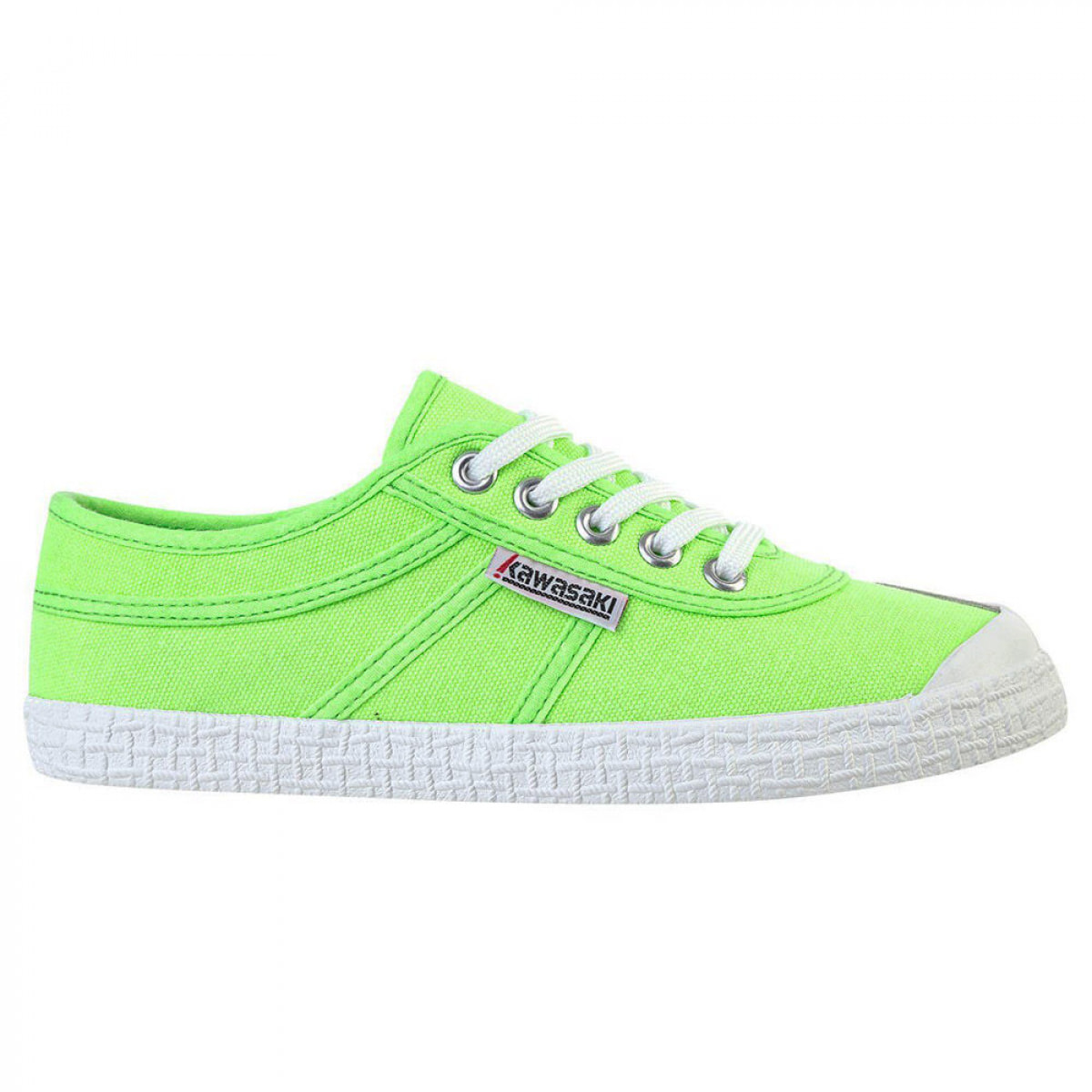 Zapatillas Sneaker para Hombre - KAWASAKI Original Neon Canvas Shoe K202428 3002 Green Gecko