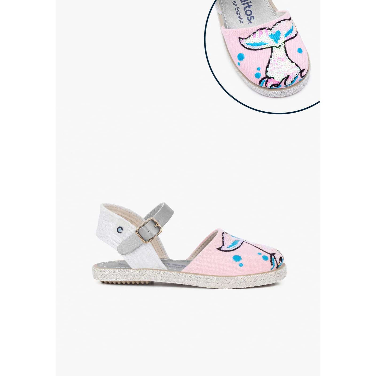 Espadrillas con paillettes a sirena per bambine