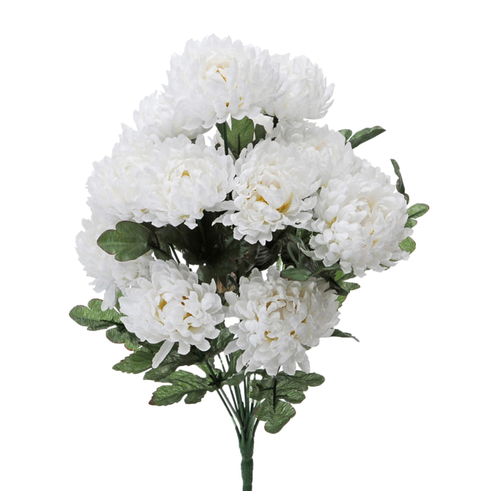 Cespuglio Di Astro Con 14 Fiori. Altezza 46 Cm - Pezzi 4 - 15X46X15cm - Colore: Bianco - Bianchi Dino - Fiori Artificiali