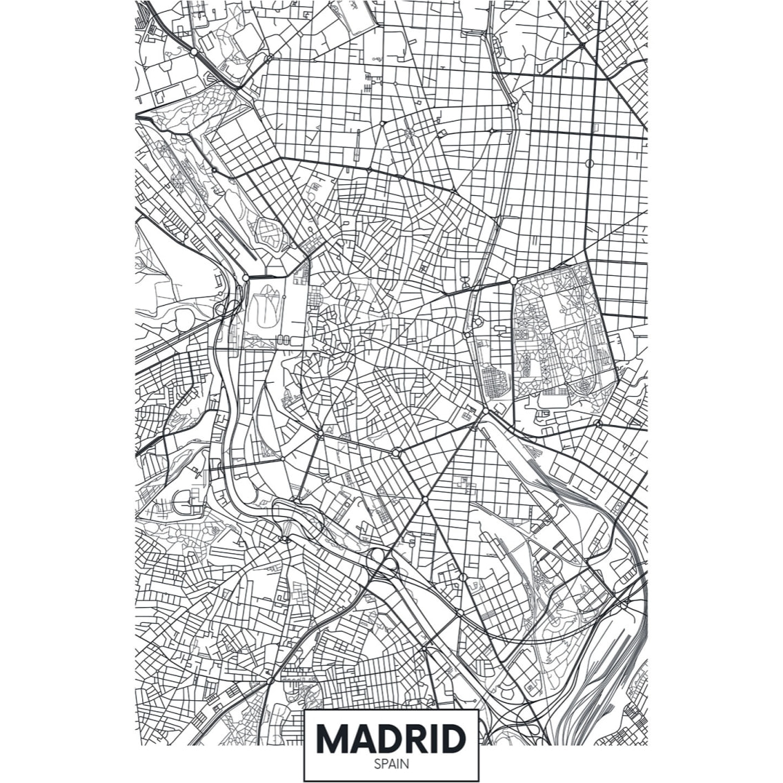 Tableau madrid spain Toile imprimée