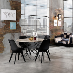 Tomasucci Lot de 4 Chaises KIKI EVO BLACK Noir