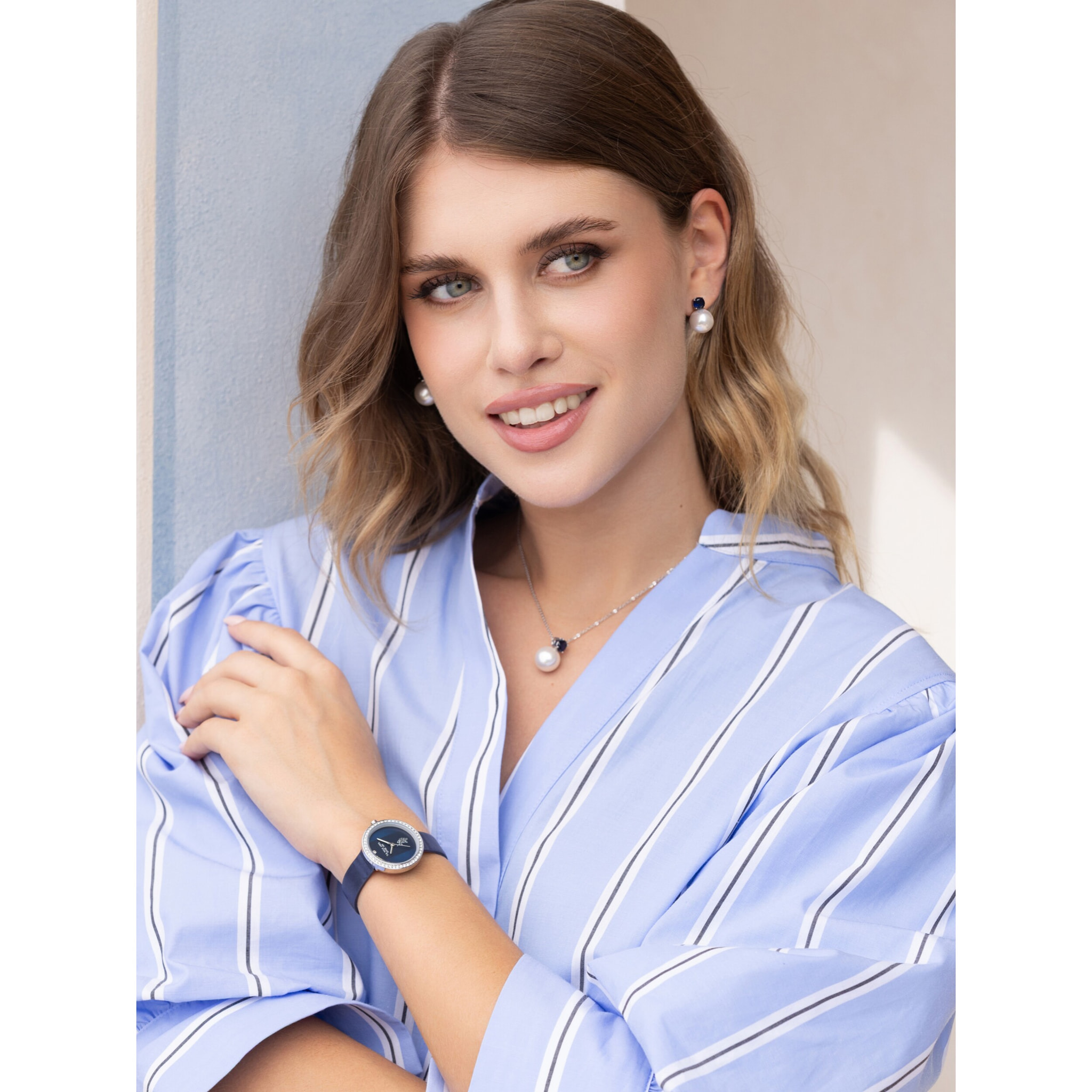 Orologio U.S. Polo Assn. in satin blu scuro