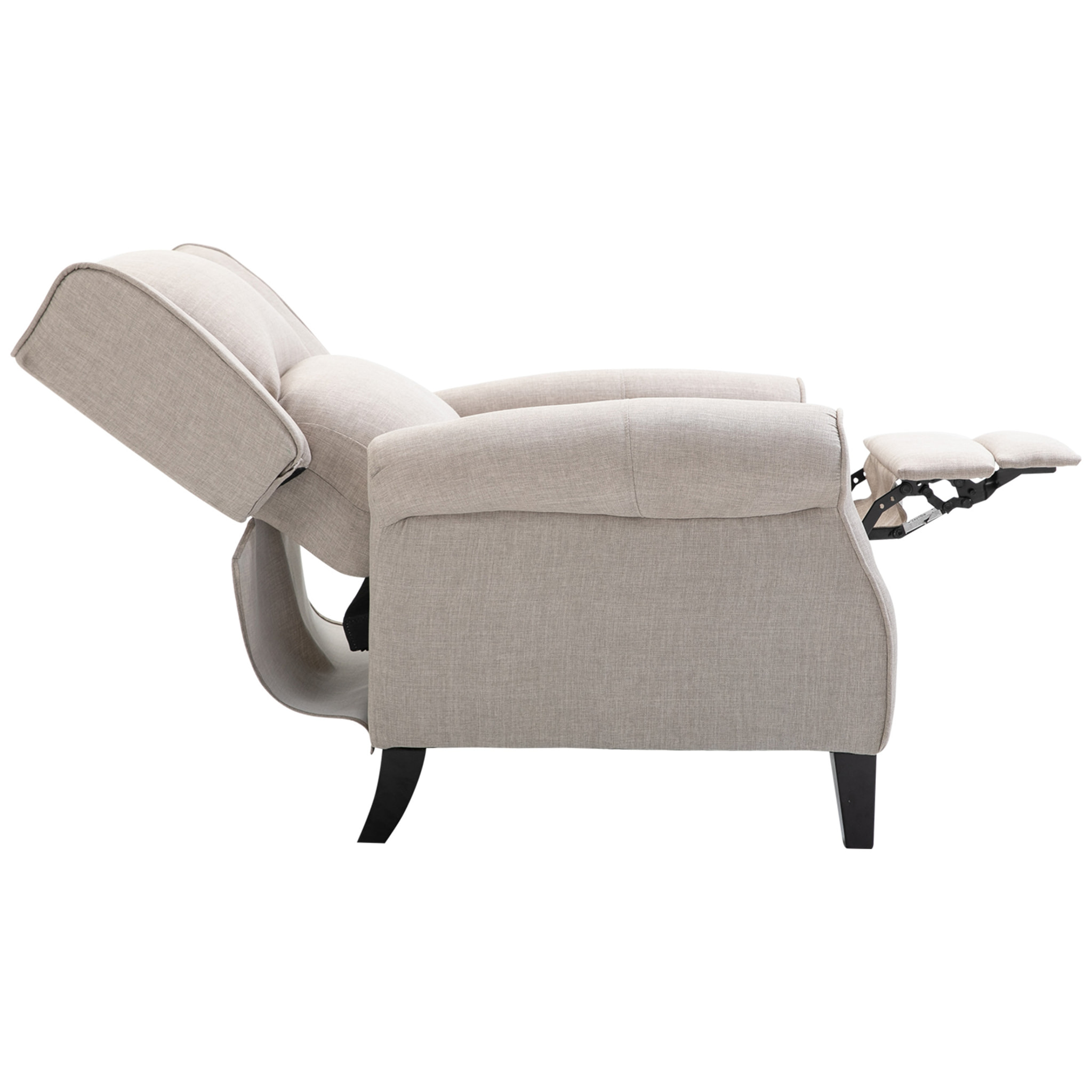 Sillón Relax Reclinable Manual con Reposapiés 81x84x105cm Gris