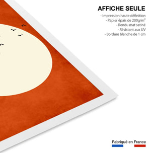 Affiche illustration ""Chaleur rouge"" Affiche seule