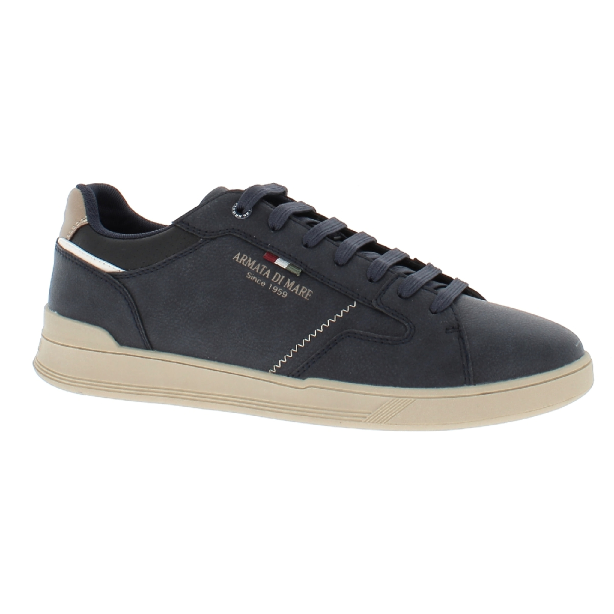 Armata di Mare Scarpe Uomo Sneakers Casual Stringate Basse con Soletta Rimovibile in Memory Foam AMU W24D642 Navy