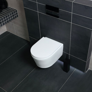 Pack Bati-support Geberit 112cm + Cuvette Swiss Aqua Technologies sans bride + Plaque blanche (SATrimlessGeb3)