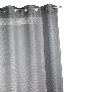 Voilage en organza fantaisie  - Effet 'résille' - Gris clair