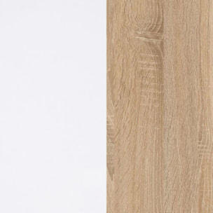 Mueble TV Lea Blanco Artik (Blanco Mate) - Roble Canadian