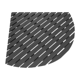 Caillebotis en Bois Composite Gris pour Cabine 1/4 de cercle - Dimensions 77 x 77 x 3.2 cm