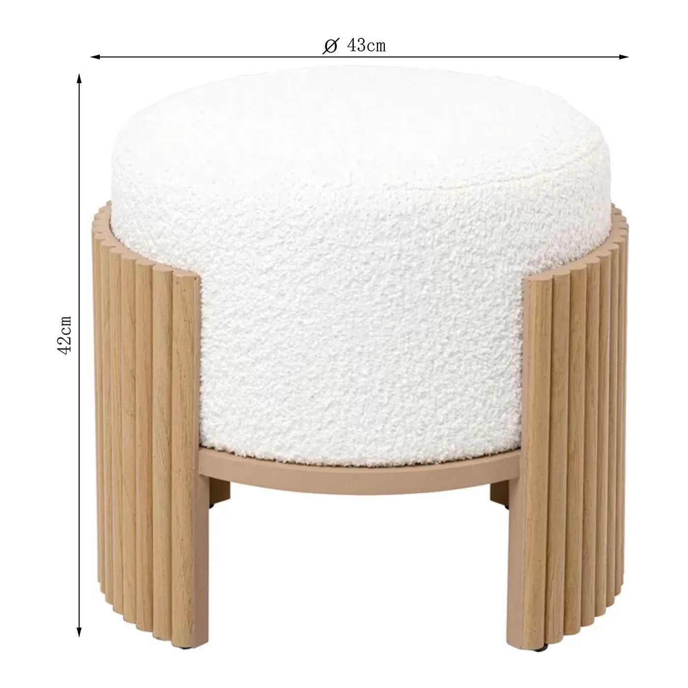 Tabouret Samu 43cm nature Kare Design