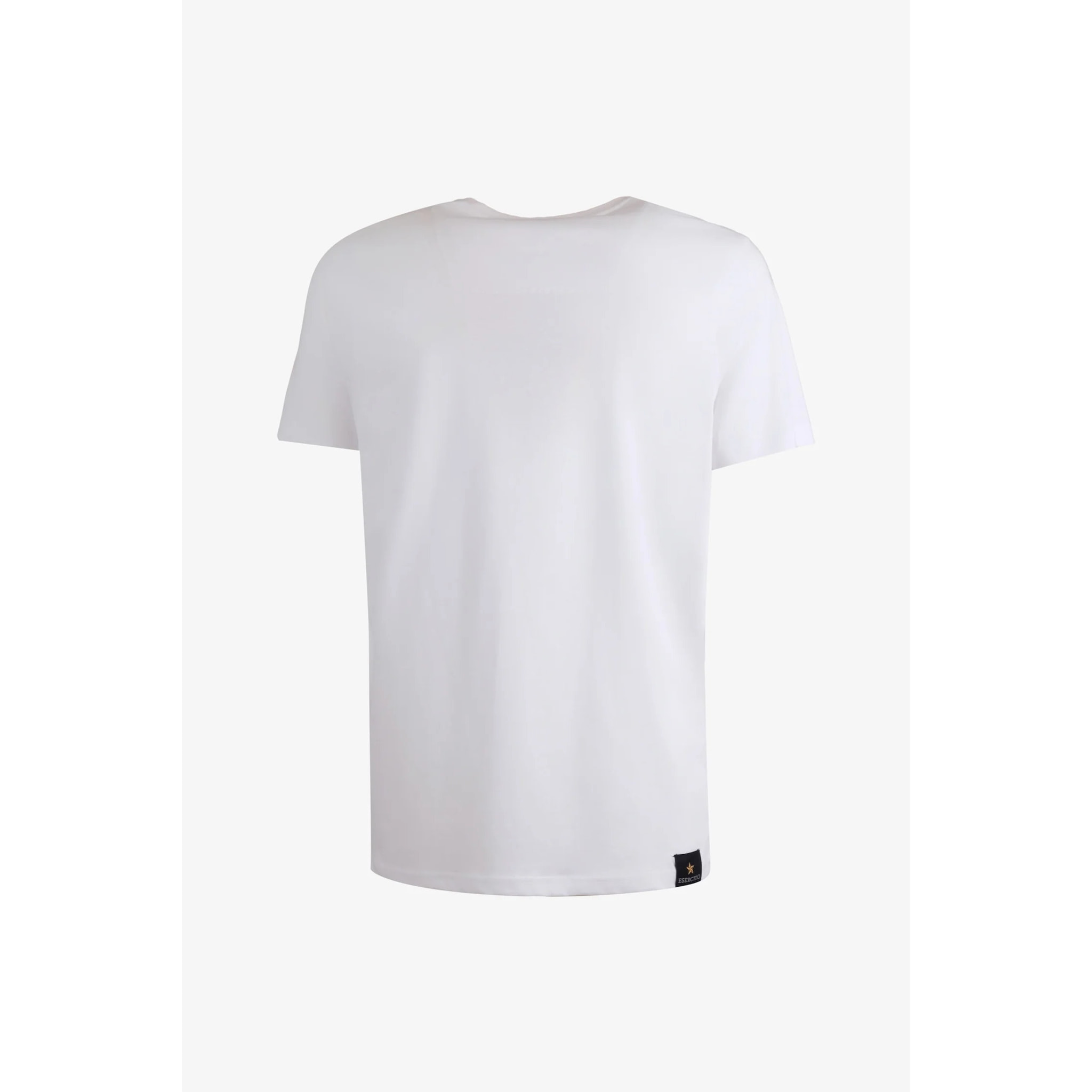T-shirt Esercito bianca in cotone uomo