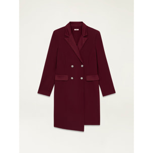 Oltre - Robe manteau doppiopetto con bottoni gioiello - Bordeaux
