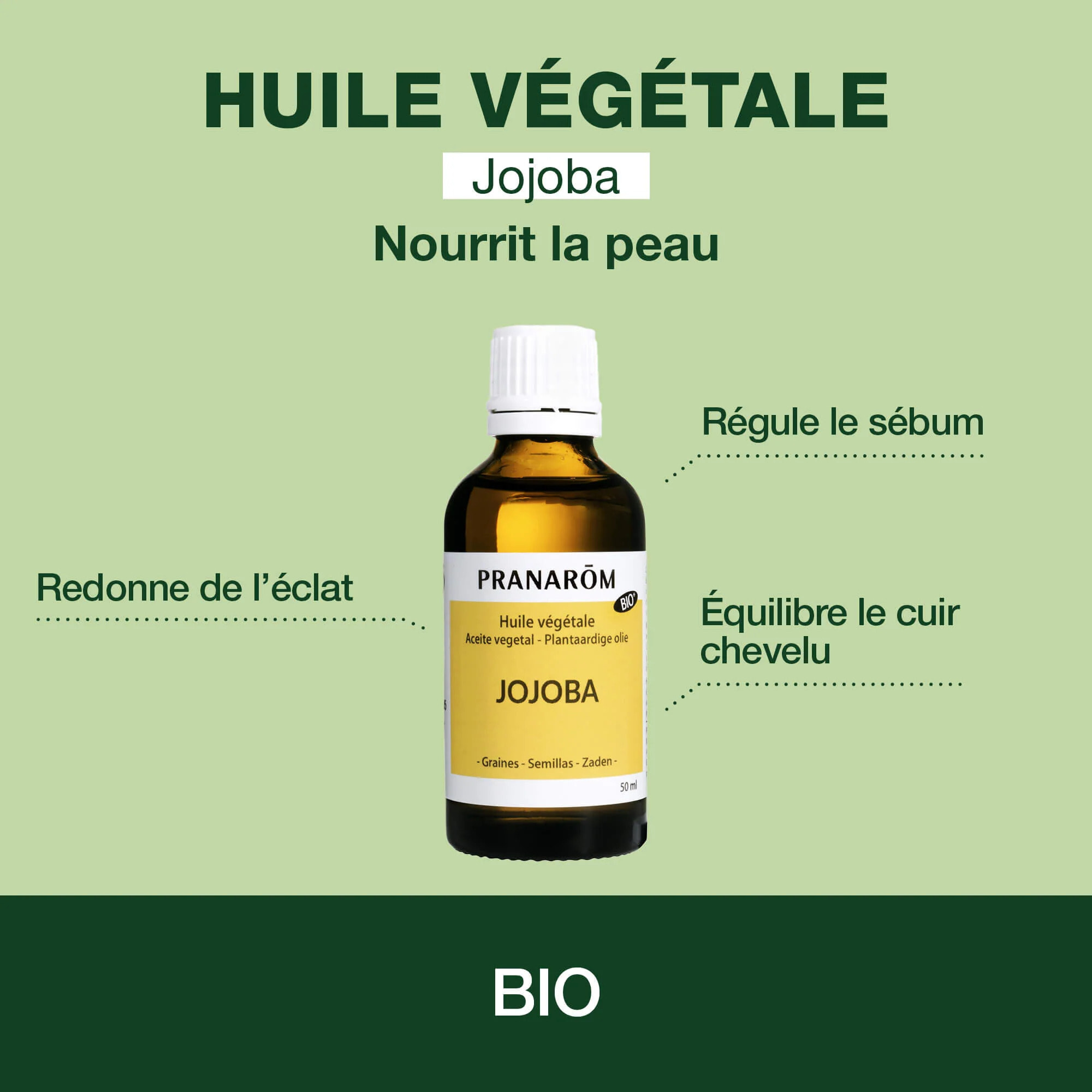 Pranarom - Huile Végétale de Jojoba - Bio - 50 ml