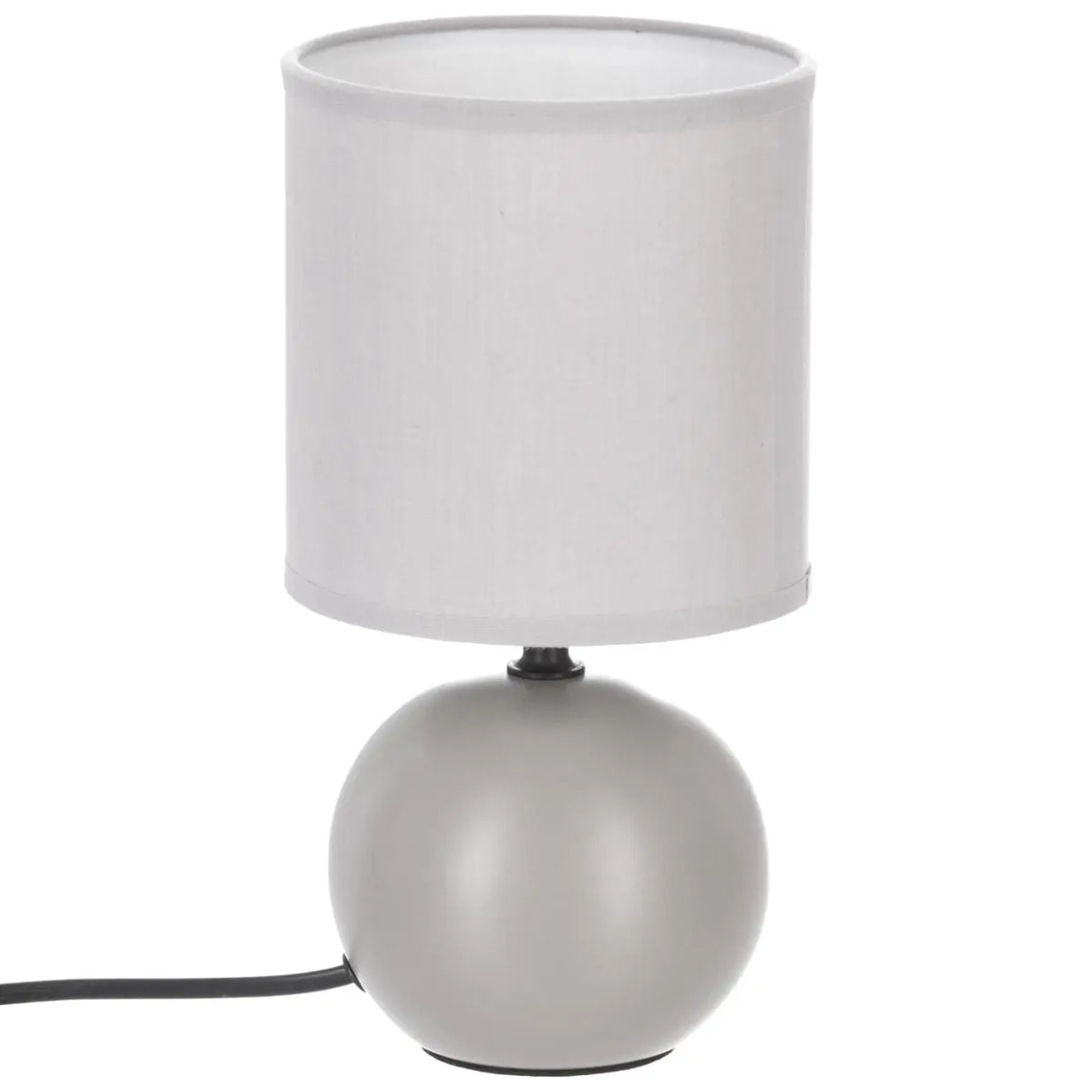 Lampe céramique "Timéo" gris souris mat H25cm