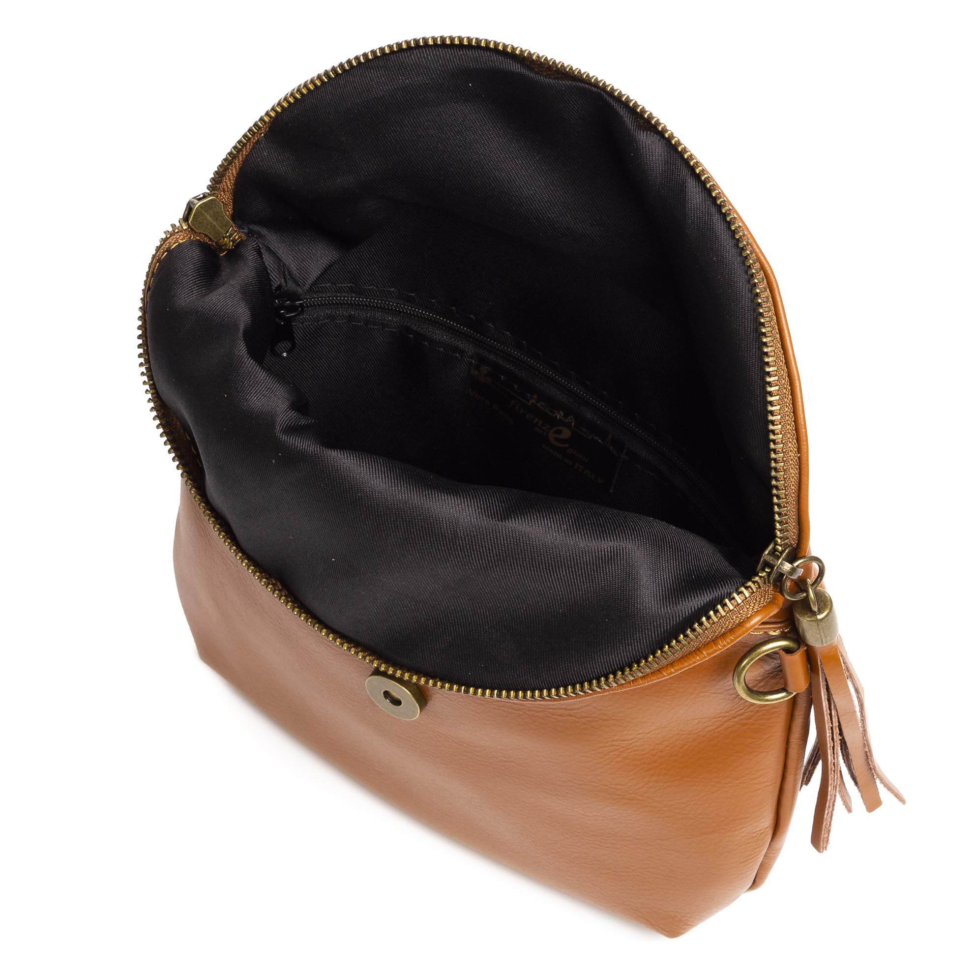 FIRENZE ARTEGIANI Borsa a Spalla da Donna Ancona Vera Pelle Sauvage Made in Italy 21,5x4x17 Cm. Colore: pelle