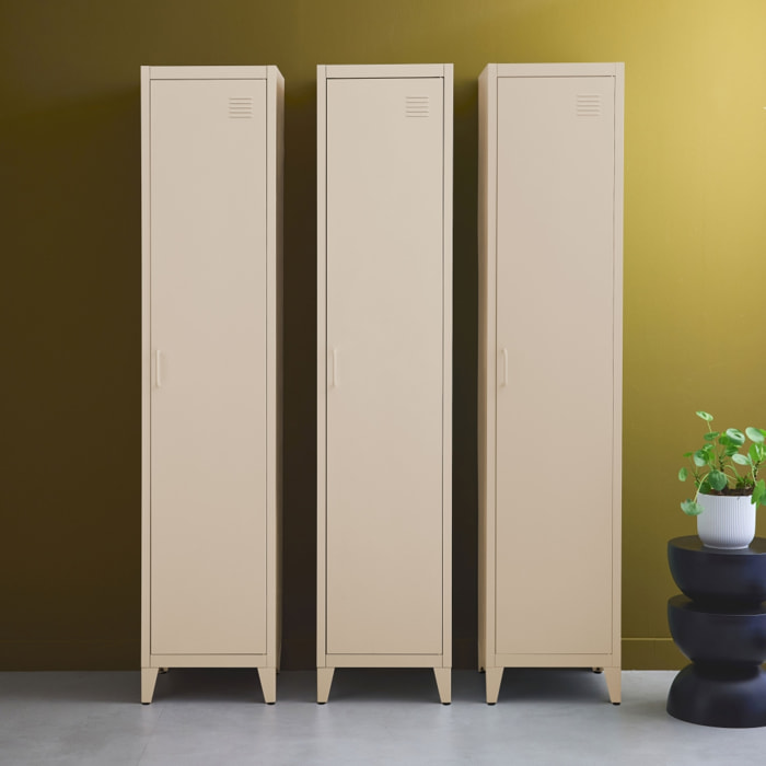 Armoire casier industriel métal 4 espaces de rangement (lot de 3) SOHO