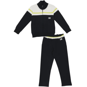 Chándal de niña neón con cuello alto y cremallera