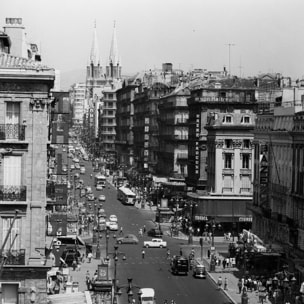 Photo vintage de Marseille - La Canebiere Toile imprimée